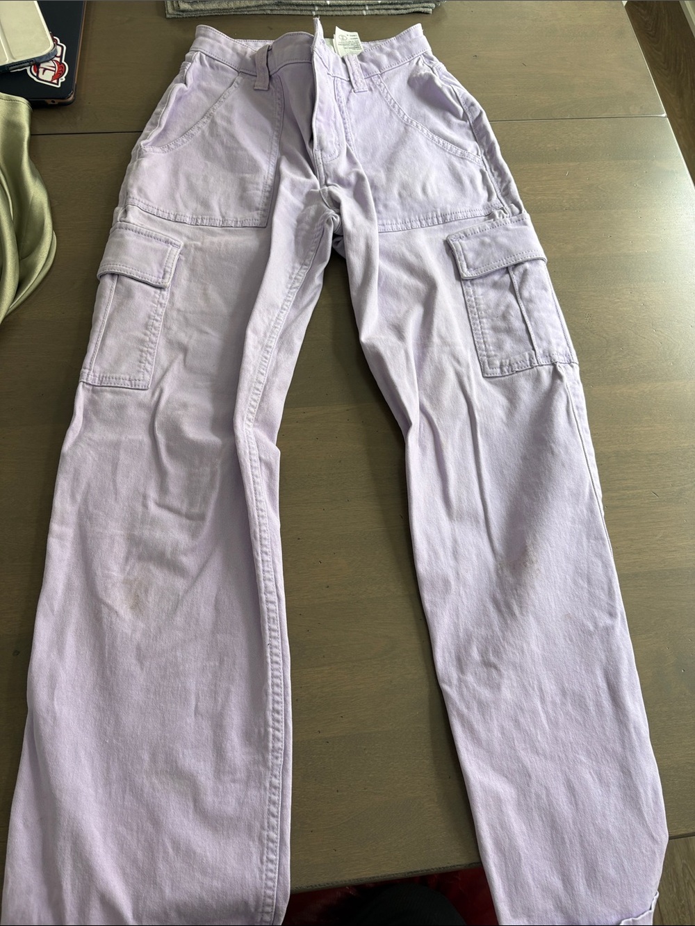 Hollister Lavender Cargo Jeans - Women's Utility Style